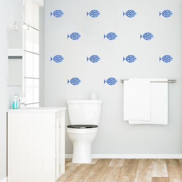 Blue Fish Wall Decals